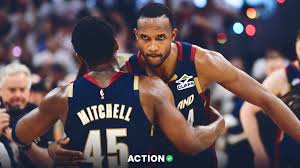NBA Game Leader Props for Donovan Mitchell (+264), Sam Merrill (+780), Evan Mobley (+398)