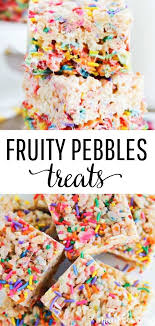 Easy Fruity Pebbles Treats 5 Ingredients I Heart Naptime Recipe Fruity Pebbles Treats Krispie Treats Fruity Pebbles