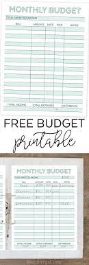 Frugal Living Ideas Monthly Budget Printable Free Free Printable Monthly Budget Planner Free Budget Printables Monthly Budget Printable Free Budget