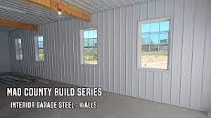 Garage shelves and shelving ideas for an uncluttered garage. Garage Interior Steel Walls Youtube