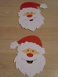 Fensterbild Kette Deko Tonkarton Basteln Winter Weihnachtsmann Gesicht Fensterbilder Weihnachten Basteln Fensterdeko Weihnachten Basteln Basteln Weihnachten