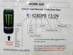 How To Read Your Monster Energy Drink Production Code Monster Energy Drink Energy Drinks Monster Energy