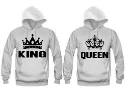 Couples Matching Hoodies King Ad Queen White Print Price Is For 2 Very Cute Gift Matching Hoodies Couple Shirts Couples Hoodies