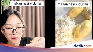 Wanita Ini Sarapan Nasi Pakai Durian, Netizen Sebut 'Sakit Jiwa'