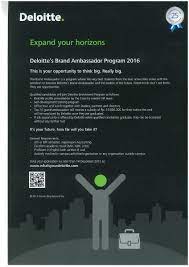 Set goals for your brand ambassador program. Cdc Ventura Kerjasama Alumni Feb Ui On Twitter Go Check Deloitte S Brand Ambassador Program 2016 And Delotte Tax Challenge 2016 Https T Co 2ivoyebpf9