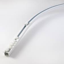 A single channel curtain track for medium to heavy weight curtains. Silent Gliss 6243 Uncorded Metal Recess Track The Curtain Pole Track Co