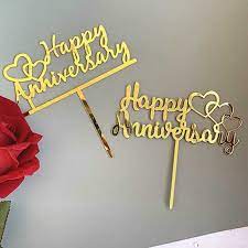 These are a bit larger and would be best suited on a large size cupcake size. 1pcs Acrylic Happy Anniversary Cake Toppers Cake Card Cake Top Flag Wedding Party Cake Decorations Anniversary Cupcaketoppers Cake Decorating Supplies Aliexpress
