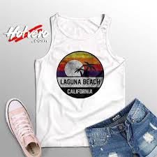 Laguna Beach Retro Sunset Summer Tank Top