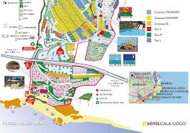 El camping sènia cala gogo es un camping familiar situado en el corazón de la costa brava. Plan Du Camping Cala Gogo Calonge Costa Brava