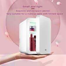 Mini Makeup Fridge 8l Portable Cosmetic Refrigerator Glass Panel And Led Lighting Cooler Warmer Freezer Used For Beauty Skin Care In Home Car Amazon Ae Appliances