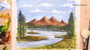 drawing an acrylic landscape drawings painting landscape