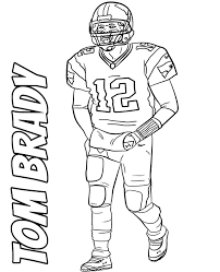 Football can be fun for the whole family. Tom Brady Footballer Coloring Page American Football Nfl