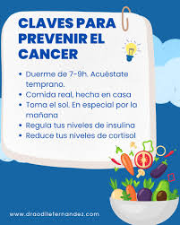 🌟 5 CLAVES PARA PREVENIR EL CÁNCER Y CUIDAR TU SALUD 🌟 💤 Duerme de 7 a 9 horas Dormir bien es mucho más que descansar, es regenerar el cuerpo. Cuando respetas