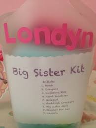 Big Sister Kit Baby Shower Gift Cute Idea For The Big Sister To Not Feel Left Out Or Brother Must Remember Big Sister Kit New Baby Products Big Sister Gifts