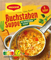 Die wenigsten menschen wissen jedoch, wie viele kalorien sie am tag sport wird gegebenenfalls hinzugerechnet. Maggi Guten Appetit Buchstaben Suppe Maggi De