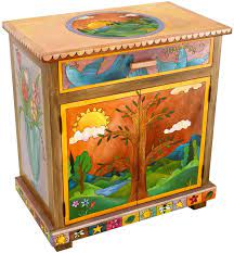 Setting the course • abstract painting print • free shipping. Nightstand Cabinet Painted Furniture Recycled Furniture Hand Painted Furniture