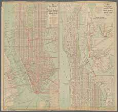 Street Map With House Numbers Map Of New York City [Manhattan] With House Number Guide, Subway, Elevated,  And Street-Cars - Nypl Digital Collections