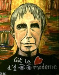 Peinture "Gît le coeur d'un regard moderne" En mémoire de Jacques Noël.