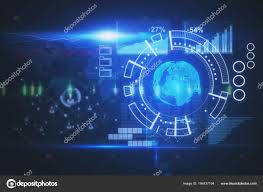 Digital Business Hologram And Forex Chart Stock Photo