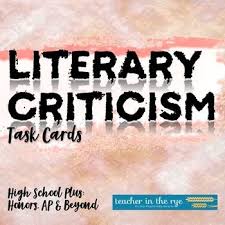 Remember That Lit Crit Class You Took In College It S Definitely On My List Of Difficult Classes These Literary Analysis Essay Task Cards Literary Criticism