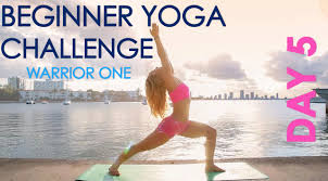Straddle front splits, yoga stretch for beginners with kino. Day 5 Beginner Yoga Challenge Warrior One Youtube