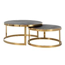 This round coffee table is so elegant. Blackbone Gold Set Of 2 Round Coffee Table Home Story Richmond Interiors