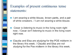 Use a present continuous timeline to illustrate the fact that the present continuous is used to express what is happening at the moment. The Present Continuous Tense Or The Present Progressive Tense Examining Form Meaning And Structure Ppt Download