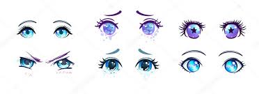 Welcome to uniqso uk, the number one online resource for everything related to colored contact lenses, wigs, fake eyelashes, magnetic eyelashes.we are unmatched in our collection and assortment of colored contact lenses, wigs, (lace front wigs uk) fake eyelashes, magnetic eyelashes, skincare, makeup and lens hygiene items. Colorful Beautiful Eyes In Anime Manga Style With Shiny Light Reflections Bright Vector Illustration Isolated Emotions Expression Of Sadness Pastel Goth Colors Japanese Kawaii Cartoon Premium Vector In Adobe Illustrator Ai