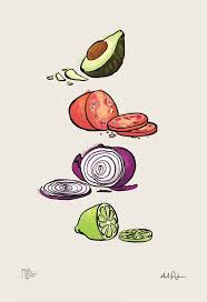 Guacamole An Art Print By Mal Jones Graphic Illustration Art Tutorials Watercolor Avocado Painting