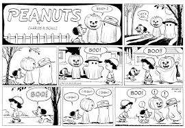Peanuts Comic Strip Snoopy Writing Lucy S Fearsomeness Is Not Yet Firmly Established So This Strip Was Peanuts Halloween Comics Snoopy