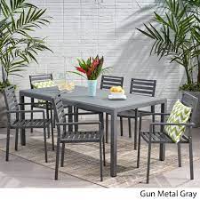 Check spelling or type a new query. Cape Coral Outdoor 6 Seater Aluminum Dining Set By Christopher Knight Home Overstock 29090161