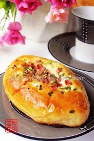 香葱火腿面包 中种法 定居于厨房 hot dog buns baking yummy
