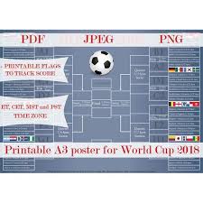 2018 World Cup Schedule World Cup Wall Chart Soccer Russia