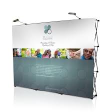 Trade Show Booth Back Wall 4 Panel Display Shown With No End Caps Trade Show Booth Design Tradeshow Booth Backdrop Trade Show Display