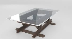 Industrial railroad coffee table cart with shelf has 5 metal swivel casters and added lower shelf for storage. Railroad Cart Coffee Table 3d Model 17 Max Obj Fbx Free3d