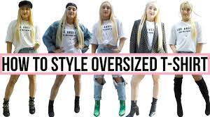 Presumably the easiest way to save on weight is to lose half the material. How To Style Oversized T Shirts 5 Different Looks Youtube