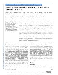 pdf assessing suppression in amblyopic children with a