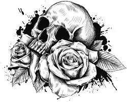 Day of the dead, catrina skull flowers frame leaves traditional mexican celebration. Skull With Flowers With Roses Drawing By Hand Illustration Digital Art By Dean Zangirolami