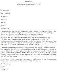 Cover letter tips & tricks. Bar Manager Cover Letter Example Learnist Org