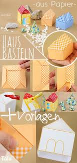 Vielleicht sucht ihr aber auch günstiges spielzeug für den nachwuchs. Haus Aus Papier Basteln Anleitung Vorlage Papierhaus Falten Talu De Basteln Mit Papier Basteln Papier Kind