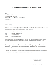 Contoh Surat Pengunduran Diri Dari Instansi Pemerintah Contoh Seputar Surat