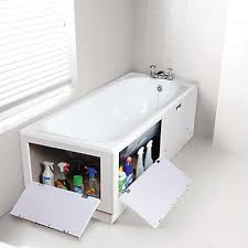 At your doorstep faster than ever. Storage Bath Panel White Little Bathroom Victories 6 Clever Bathroom Storage Ideas Clever Bathroom Storage Bath Panel Storage Small Bathroom A Bath Panel Not Only Helps To Ensure That The