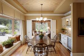 A flat or full fold that rolls up into the headrail for an. Window Seat Dining Room Houzz