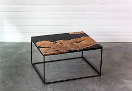 One thing i like about this table is that it reveals different things about itself when viewed from different angles and different distances. Maple Burl Live Edge Resin Coffee Table Steel Base Handmade Modern Furniture By Saw Live Edge Seen At Saw Live Edge Studio Kimberley Wescover