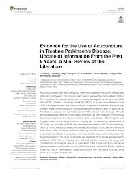 Pdf Evidence For The Use Of Acupuncture In Treating Parkinson S Disease Update Of Information From The Past 5 Years A Mini Review Of The Literature