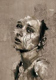 Oh My Goodness This Is Just Like Something In My 8th Grade Art Class It Was A Mixed Media Project We Had To Use Newspaper I Medium Art Art Art Inspiration