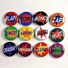 Superhero Sound Effects Set Of 12 Magnets 1 Inch Etsy Buttons Pinback Buttons Badge This is 4 seconds of tv or radio static that can be looped for an even longer effect.