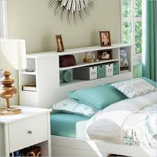 South Shore Breakwater Full Queen Bookcase Headboard In White Bookshelf Headboard White Headboard Bookcase Headboard