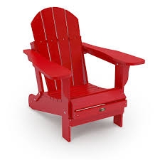 Leisure Line Patio Leisure Line Recycled Plastic Folding Adirondack Chair Red The Home Depot Canada