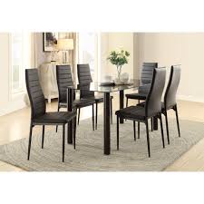 (32) magnolia home hayden 7 piece dining set low and high back chairs by joanna gaines $1,865. Homelegance Florian Seven Piece Contemporary Dining Set A1 Furniture Mattress Dining 7 Or More Piece Sets